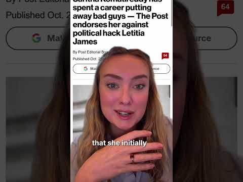 The Post endorses Saritha Komatireddy against political hack Letitia James #shorts