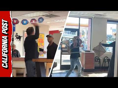 CHAOS Erupts After Knife-Wielding Customer Sparks Chair-Swinging Brawl at Wendy’s