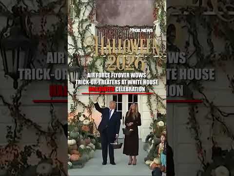 Air Force flyover WOWS White House trick-or-treaters