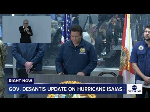 Florida Gov. DeSantis holds news conference after Isaias makes landfall: LIVE