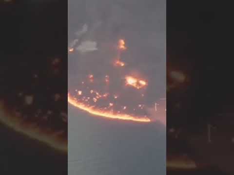 Iran sets supertanker ablaze after US takes out ship breaking blockade #shorts