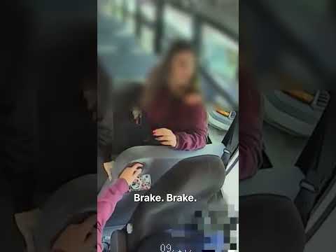 Heroic Students Jump Into Action to Stop School Bus After Driver’s Medical Emergency #shorts