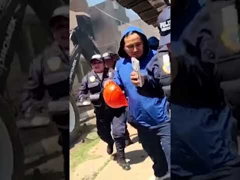 Shocking Moment Fiery Gasoline is Tossed Onto Unsuspecting Workers During Eviction in Peru #shorts